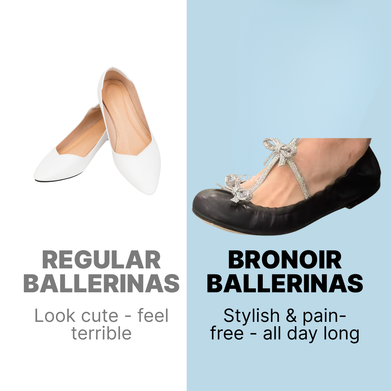 Bronoir Esme Dream - Elegant & Supportive Ballerinas for Daily Comfort