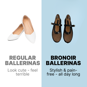 Bronoir Mira Glow - Elegant & Supportive Ballerinas for Daily Comfort