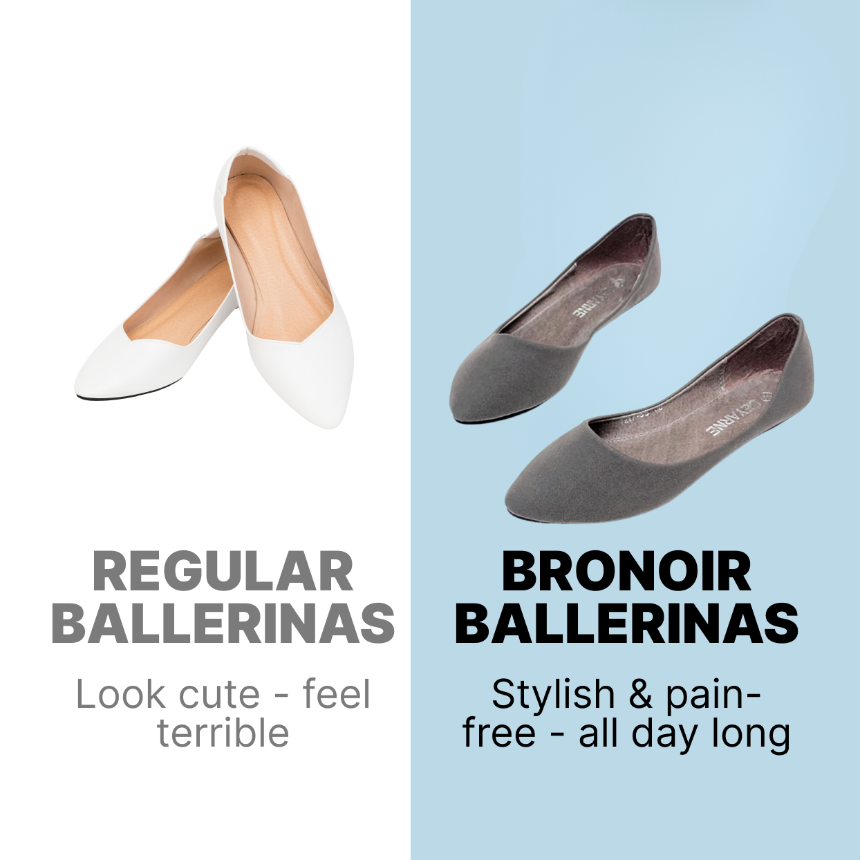 Bronoir Mila Move - Elegant & Supportive Ballerinas for Daily Comfort