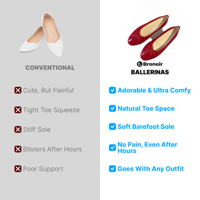 Bronoir Juna Pearl - Elegant & Supportive Ballerinas for Daily Comfort