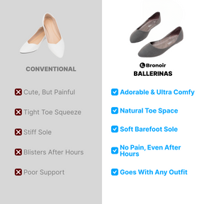 Bronoir Mila Move - Elegant & Supportive Ballerinas for Daily Comfort