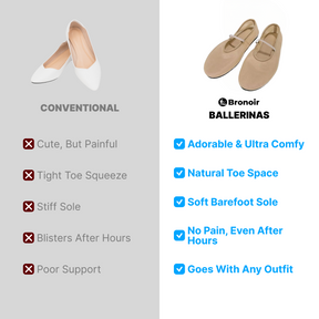 Bronoir Rina Soft - Elegant & Supportive Ballerinas for Daily Comfort