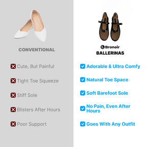 Bronoir Mira Glow - Elegant & Supportive Ballerinas for Daily Comfort