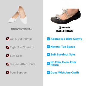 Bronoir Esme Dream - Elegant & Supportive Ballerinas for Daily Comfort